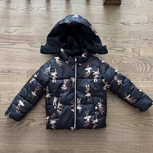 H&M Black Kids Puffer Jacket with Bunny Print